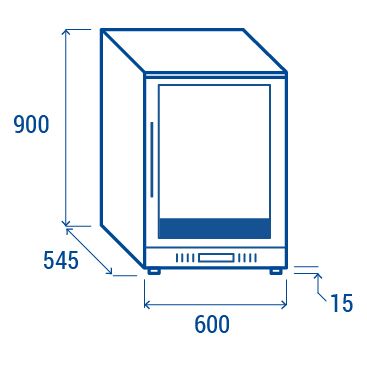 armadio frollatura carne chefline chfc148 dimensioni