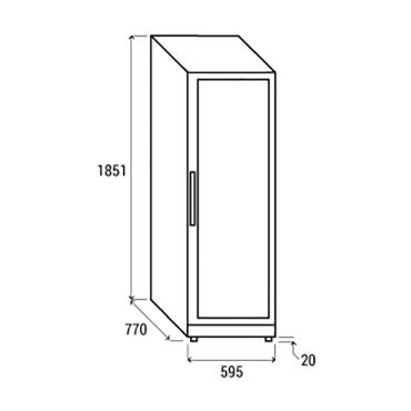 cantinetta vino chcv520 singola temperatura 163 Bottiglie dimensioni