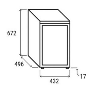 minibar frigobar chrf60 dimensioni