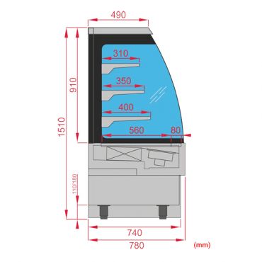 sezione-espositore-murale-refrigerato-evo-self-chefline