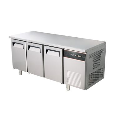 tavolo frigo 3 porte classe a echtf3pg vista laterale