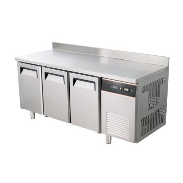 tavolo frigo 3 porte classe a echtf3pgal vista laterale