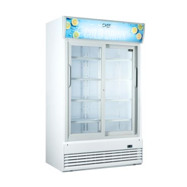 vetrina frigo bibite porte scorrevoli 1000l+canopy chvp1000s