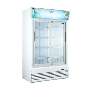 vetrina frigo bibite porte scorrevoli 800l+canopy chvp800s