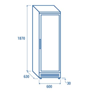 vetrina verticale negativa gelati 300 litri nera chvn300b quote