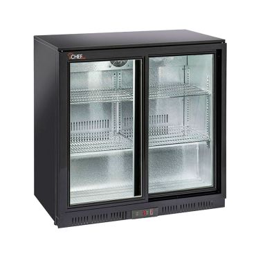 vetrinetta frigo bibite backbar 320 litri porte scorrevoli chvp3ps