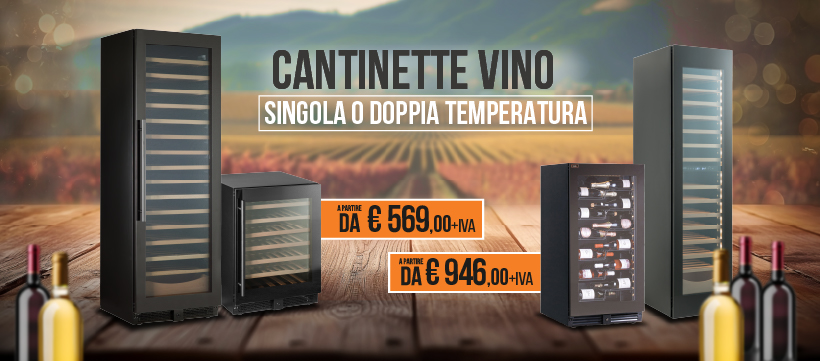 super offerta cantinette vino professionali singola o doppia temperatura