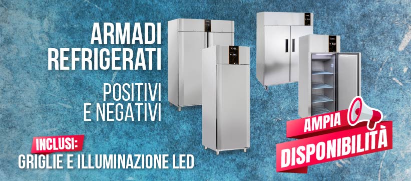 Sconti pazzi Armadi refrigerati ruote, luce led e griglie incluse in offerta speciale!