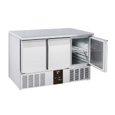 Saladette 3 Porte GN 1/1 Con Piano in Acciaio Inox +0°C/+8°C