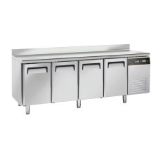 Tavolo Frigo Professionale Chefline 4 Porte Con Alzatina